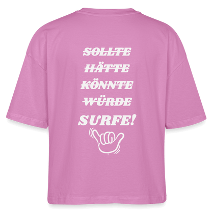 Frauen Bio T-Shirt surfe! im modernen Boxy Style.  