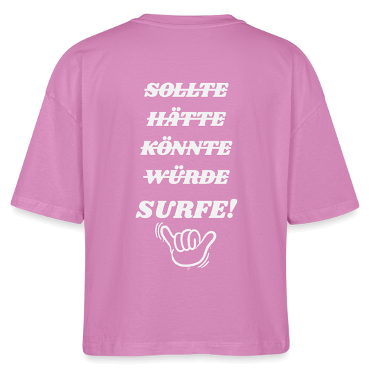 safis® Windsurf Damen T-Shirt pink, Geschenkidee Windsurfer, surfe! für Windsurf Fans. 