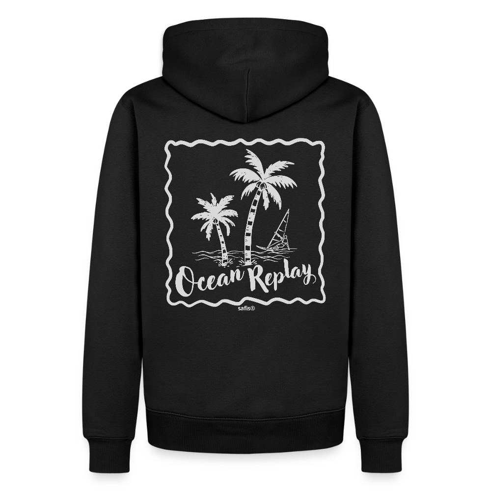 Männer Premium Hoodie -ocean replay- - Schwarz