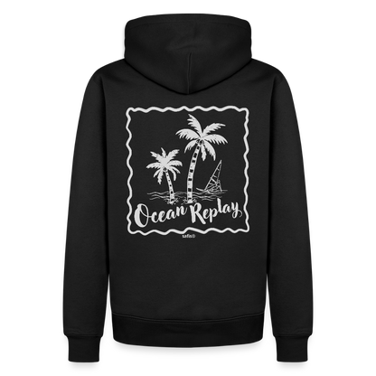 Männer Premium Hoodie -ocean replay- - Schwarz
