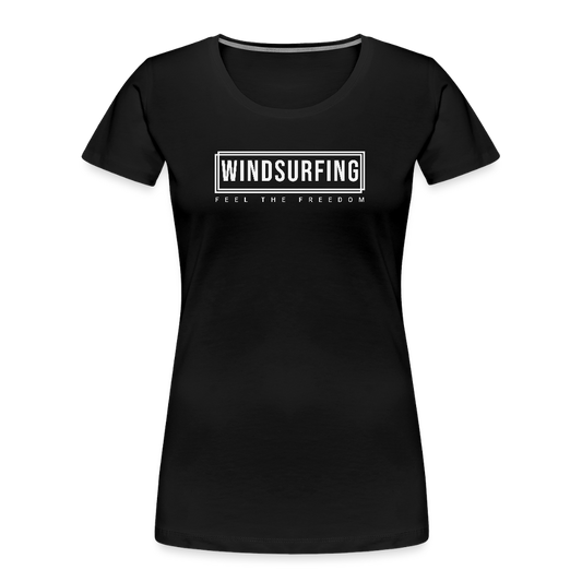 Frauen Premium Bio T-Shirt -feel the freedom I- - Schwarz