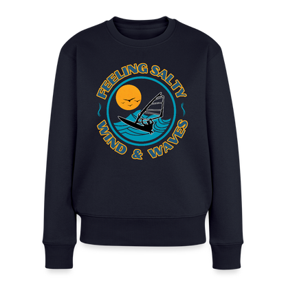 Frauen Premium Pullover -feeling salty- - Navy