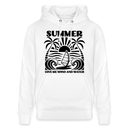 Unisex Bio-Hoodie CRUISER -give me wind and water- - Weiß