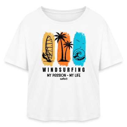 safis Windsurf shirt Relaxed Fit Frauen T-Shirt -my passion my life- - Weiß