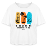 safis Windsurf shirt Relaxed Fit Frauen T-Shirt -my passion my life- - Weiß