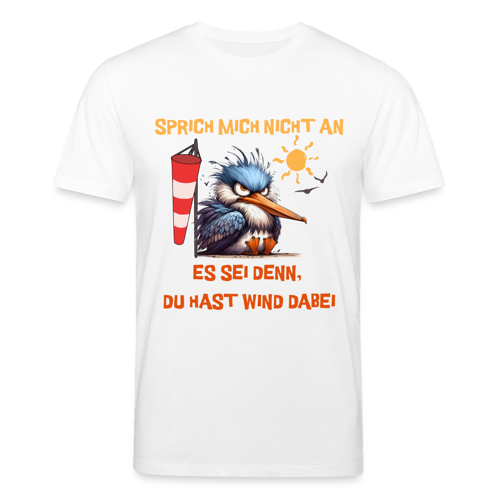 Männer Bio-T-Shirt -sprich mich nicht an- - Weiß