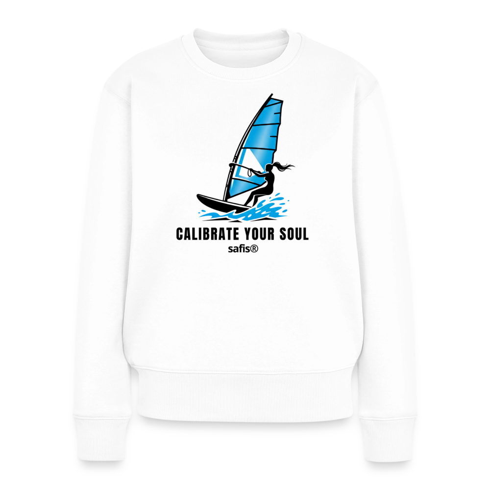 Windsurf Frauen Premium Pullover -calibrate your soul- - Weiß von safis