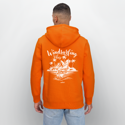 Unisex Bio-Hoodie DRUMMER -Windsurfing Vibes- - Tieforange