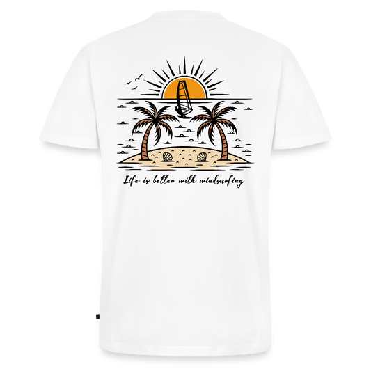 Männer Bio-T-Shirt mit V-Ausschnitt -better life- - Weiß