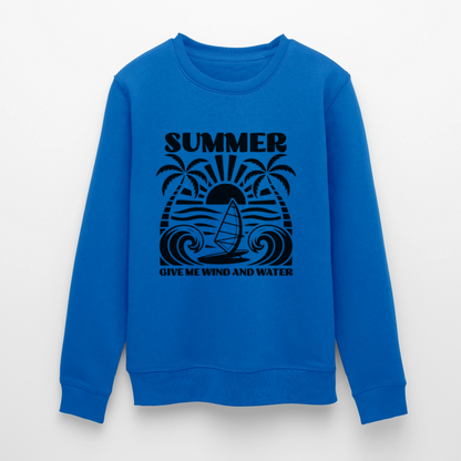 safi s Bio-Sweatshirt ROLLER -give me wind and water- - Königsblau