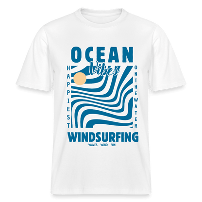 Windsurf T-Shirt 'Happiest', lockerer Schnitt, nachhaltige Baumwolle.