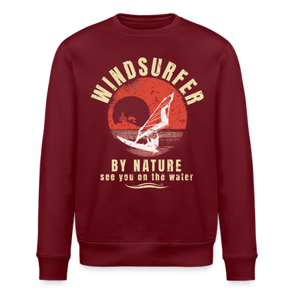 Unisex Bio-Sweatshirt -by nature- - Burgunderrot