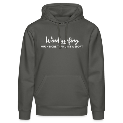 Geschenke Für Windsurfer - Unisex Bio-Hoodie DRUMMER -much more- - Anthrazit