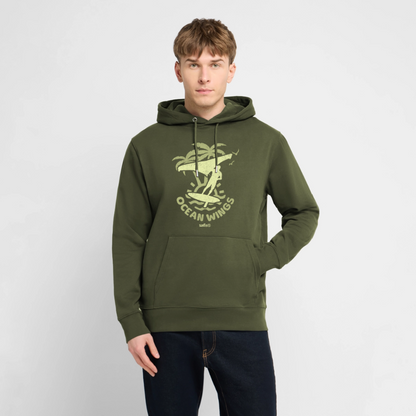 Unisex Bio-Hoodie CRUISER -ocean wings- - Khaki Grün