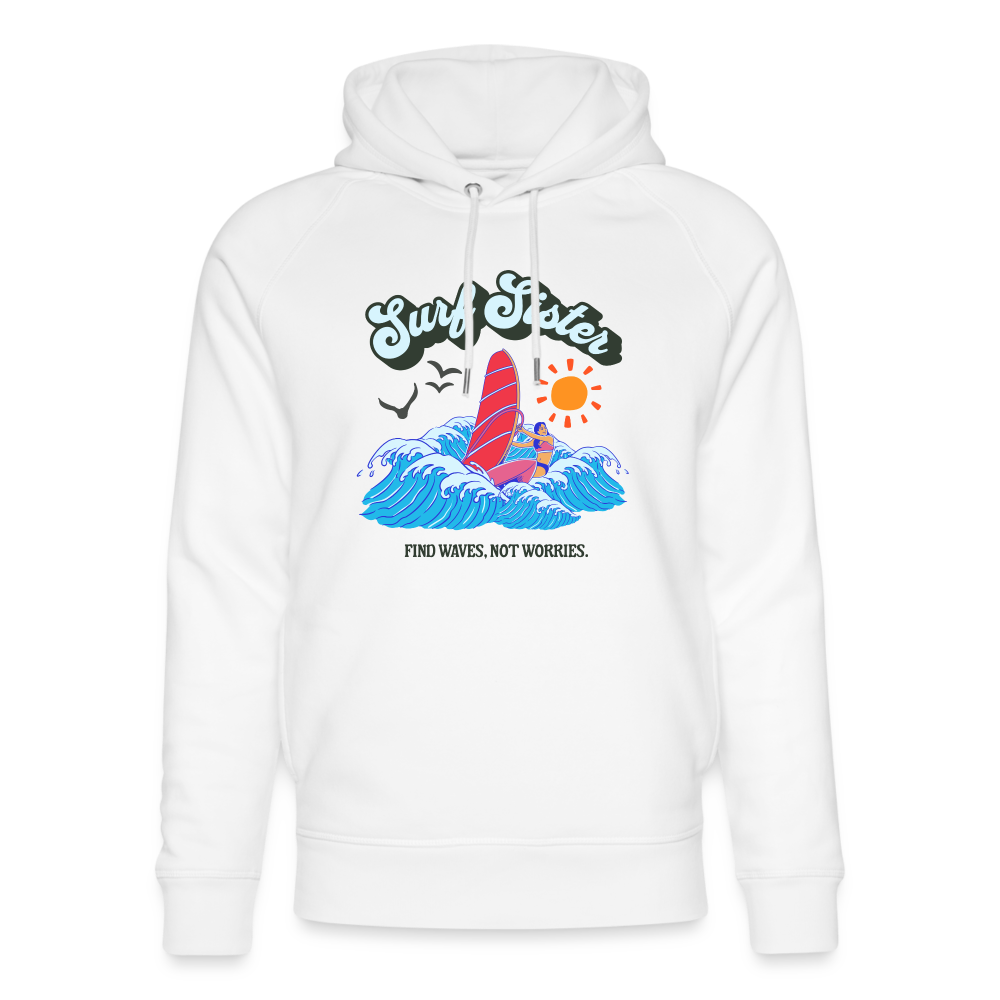 Unisex Bio-Hoodie -surf sister- - Weiß