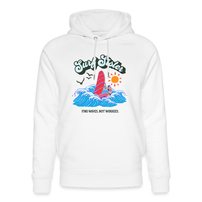 Unisex Bio-Hoodie -surf sister- - Weiß