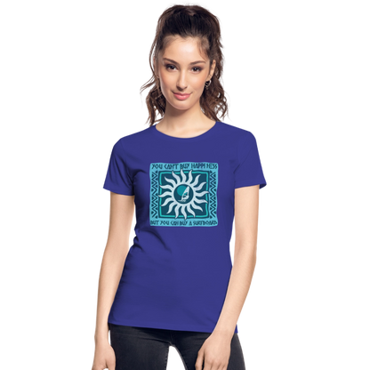 Frauen Premium Bio T-Shirt -buy happiness- - Königsblau