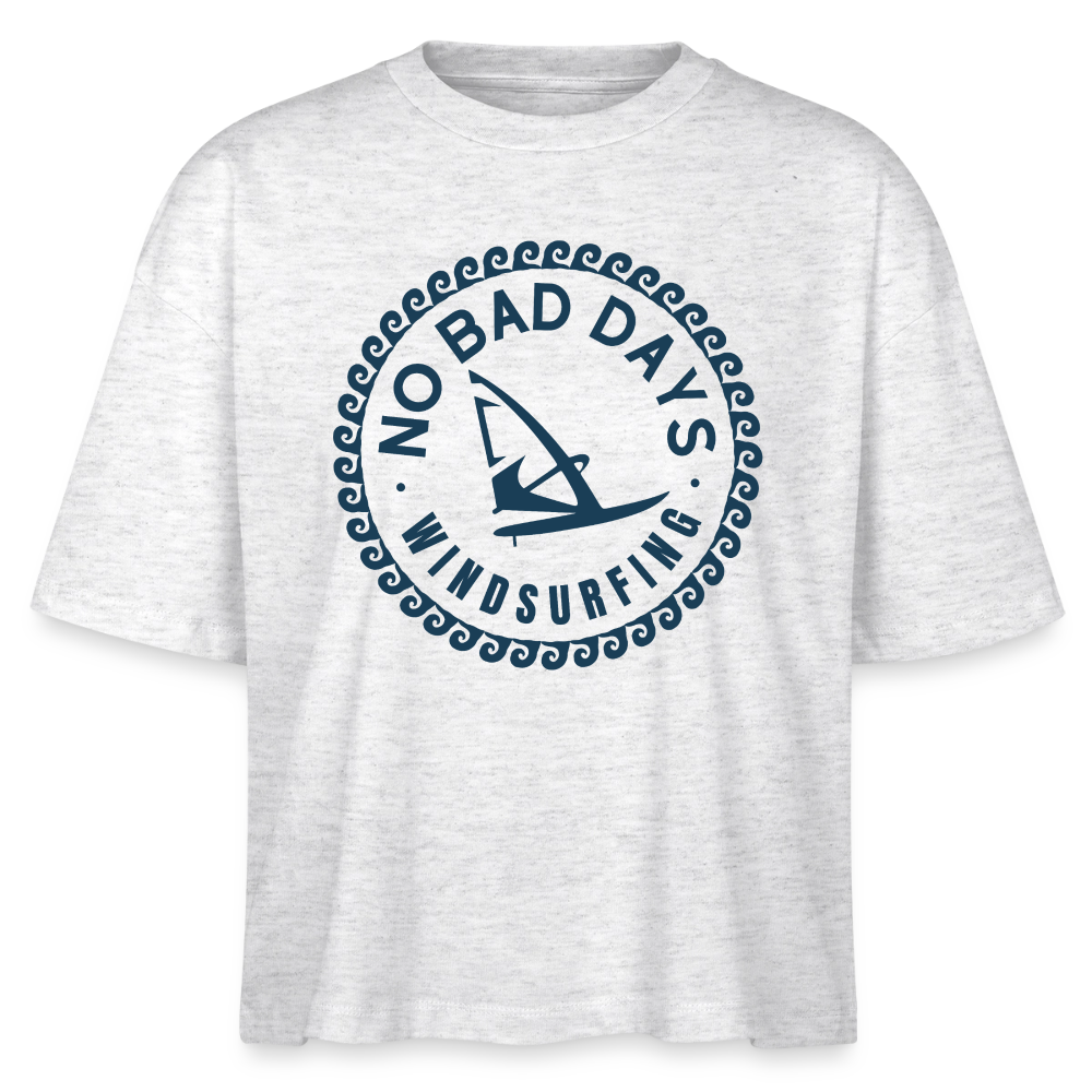 safis Frauen Windsurf Bio-T-Shirt  -no bad days- - Weiß meliert