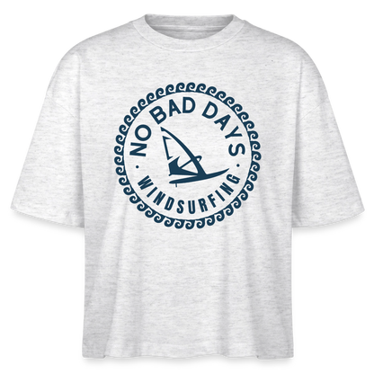 safis Frauen Windsurf Bio-T-Shirt  -no bad days- - Weiß meliert