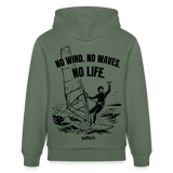 safis Windsurf Hoodie -no life- Unisex Bio-Hoodie - Tanngrün