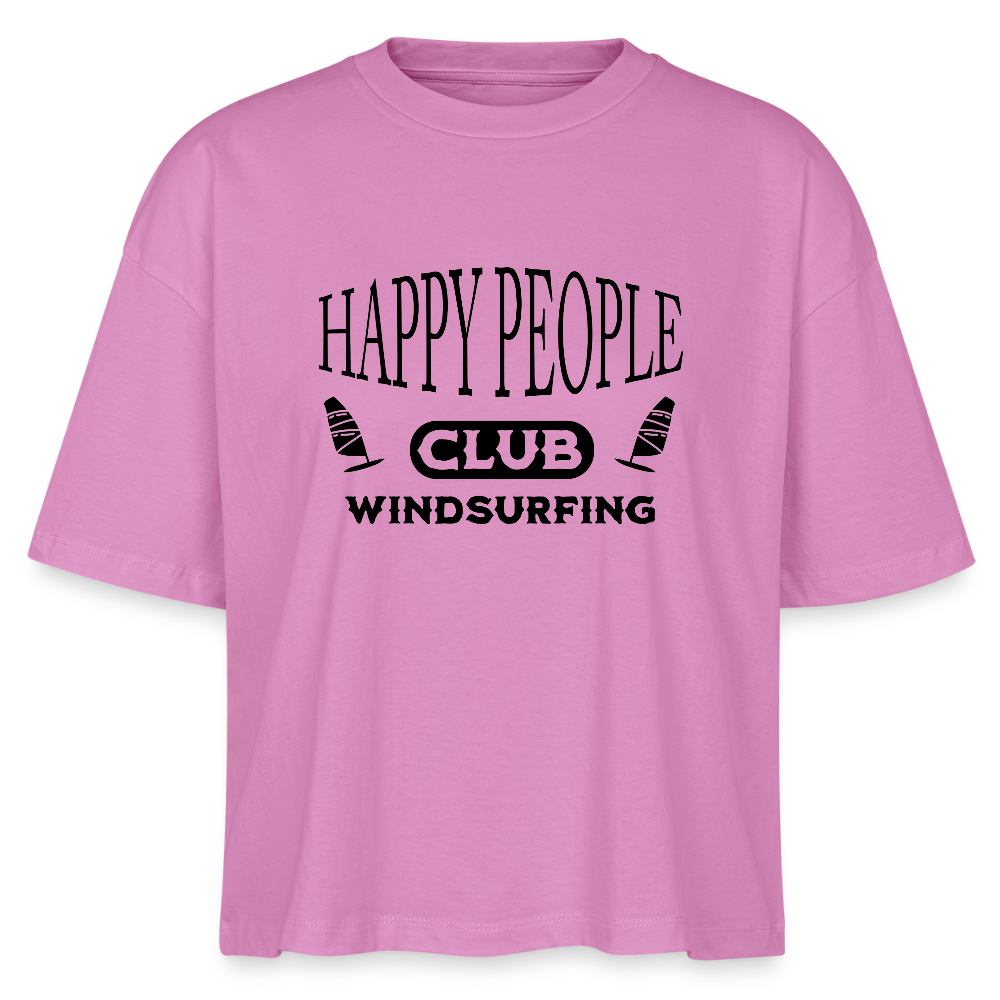 Frauen Boxy Bio-T-Shirt -happy people- - Pink