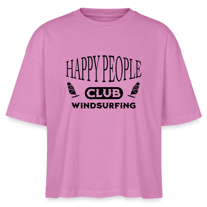 Frauen Boxy Bio-T-Shirt -happy people- - Pink