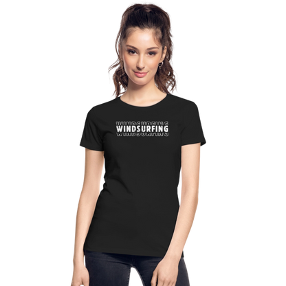 Frauen Premium Bio T-Shirt -windsurfing- - Schwarz