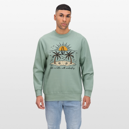 Unisex Bio-Sweatshirt CHANGER -better life- - Helles Graugrün