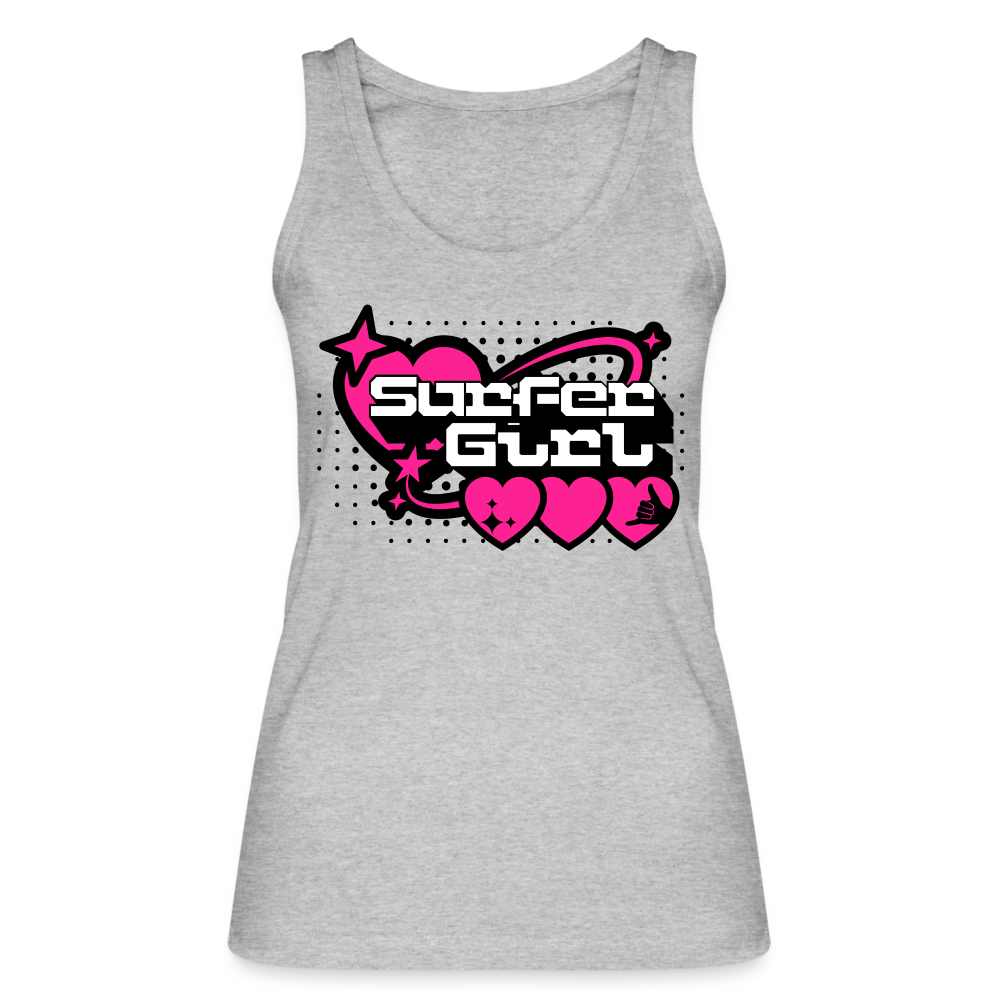 Frauen Bio Tank Top -surfer girl- - Grau meliert