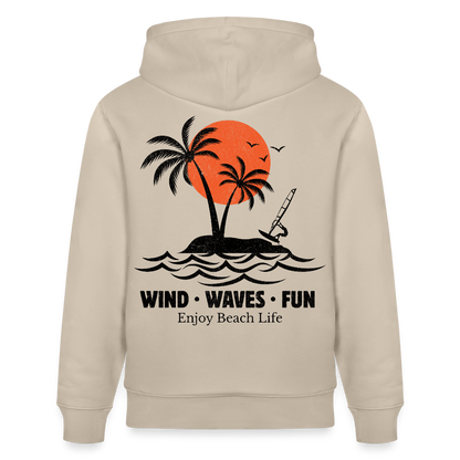Unisex Bio-Hoodie CRUISER -enjoy life- - Beige