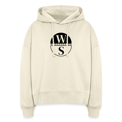 Boxy Frauen Bio Hoodie -ws- - Weißgrau