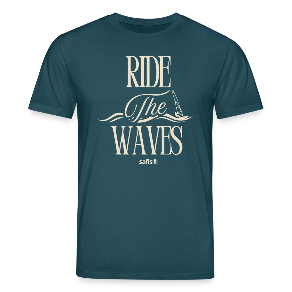 Unisex Bio-T-Shirt CREATOR -ride the waves- - Dunkles Petrol