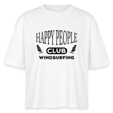 Frauen Boxy Bio-T-Shirt -happy people- - Weiß
