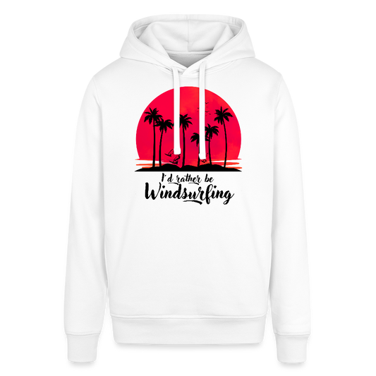 Unisex Bio-Hoodie -I`d rather be- - Weiß