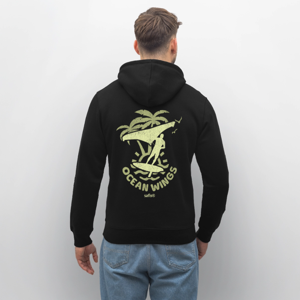 Unisex Bio-Hoodie DRUMMER -ocean wings- - Schwarz
