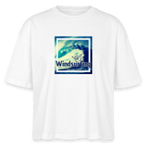 Frauen Boxy Bio-T-Shirt -positive vibes- - Weiß