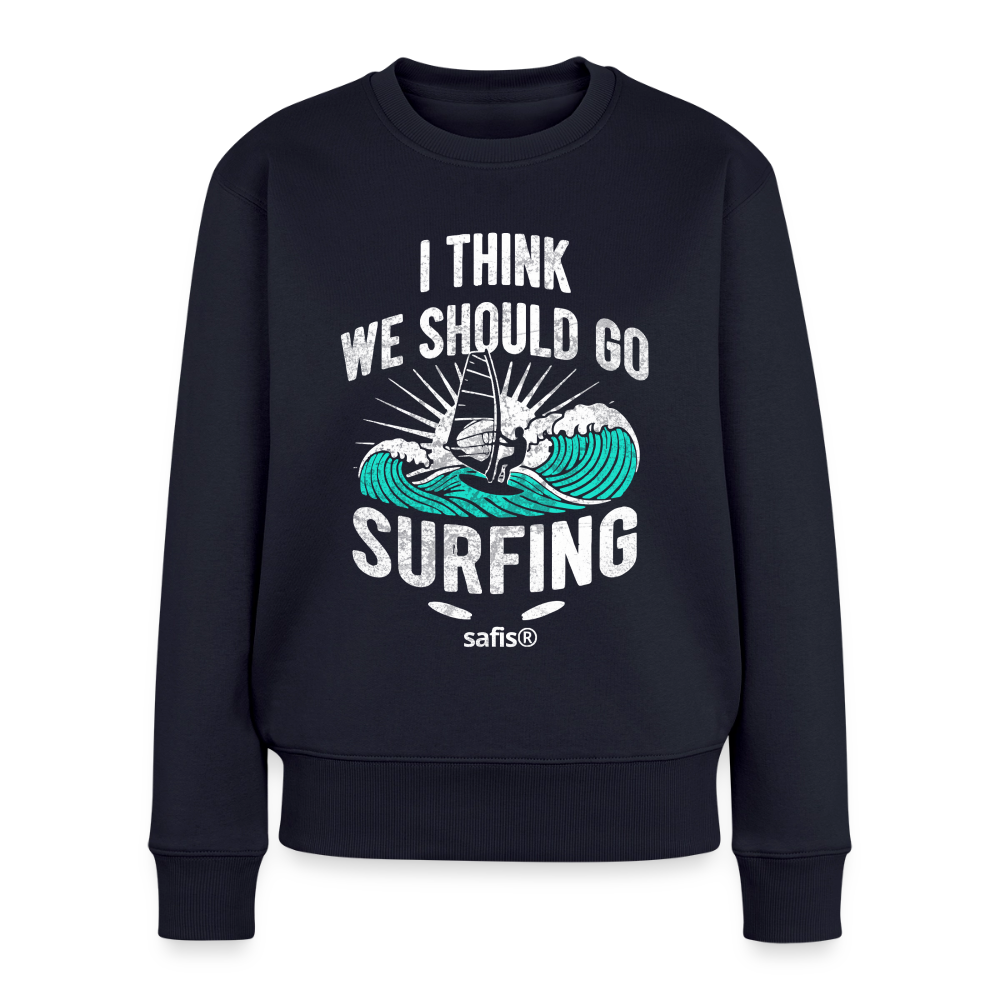Windsurfing Frauen Premium Pullover -surfing- - Navy safis®