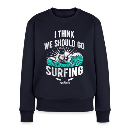 Windsurfing Frauen Premium Pullover -surfing- - Navy safis®
