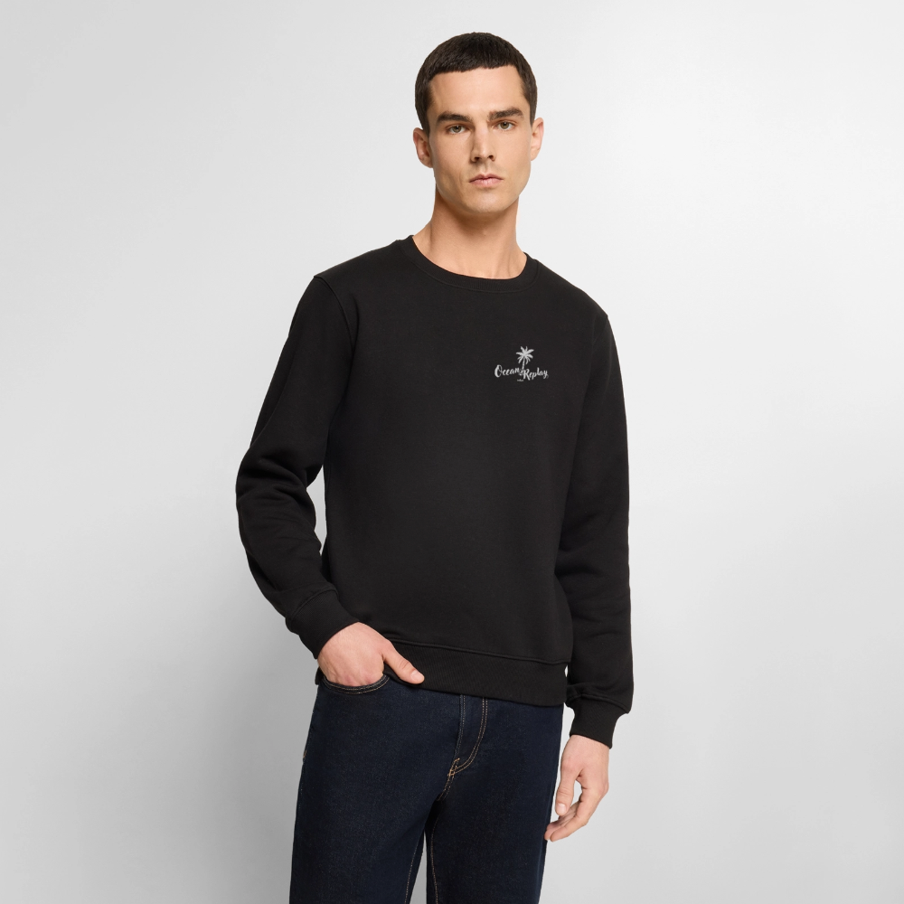 Männer Premium Pullover -ocean replay- - Schwarz