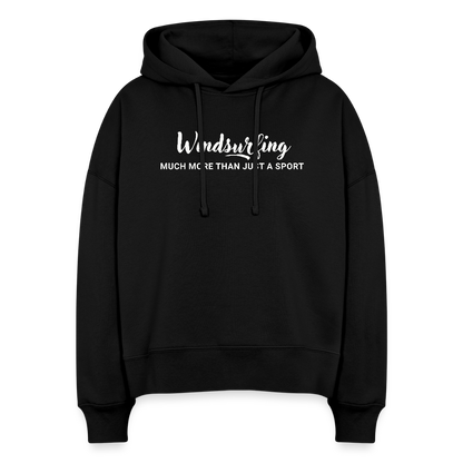 Geschenke Für Windsurfer -  Frauen Bio Hoodie -much more- - Schwarz