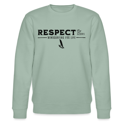 Unisex Bio-Sweatshirt CHANGER -respect- - Helles Graugrün