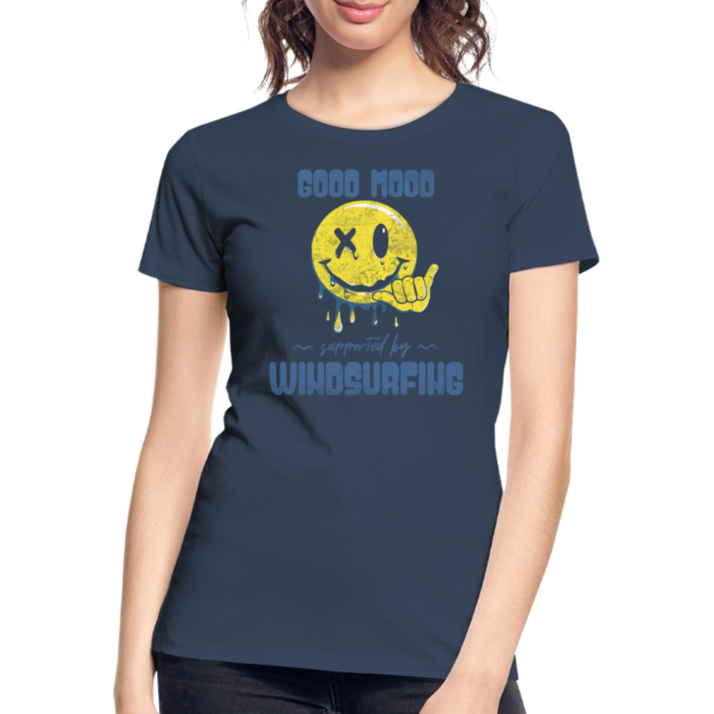 Frauen Premium Bio T-Shirt -smiley- - Navy