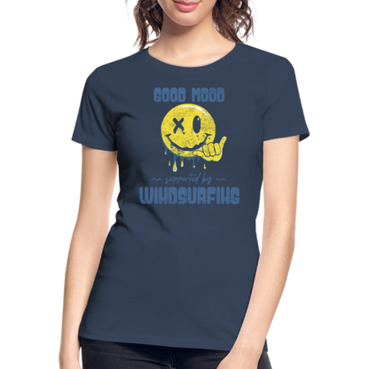 Frauen Premium Bio T-Shirt -smiley- - Navy