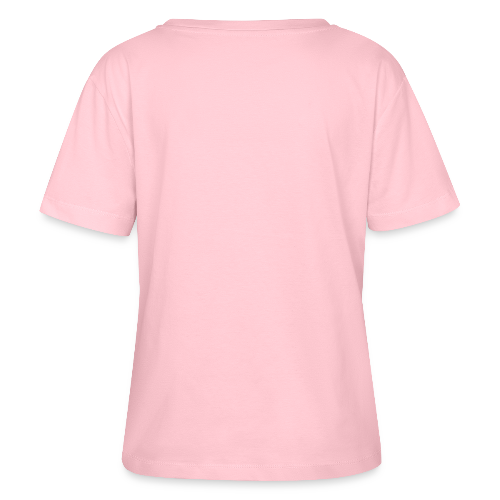 Relaxed Rundhals Frauen Bio-T-Shirt -chasing wind- - Hellrosa