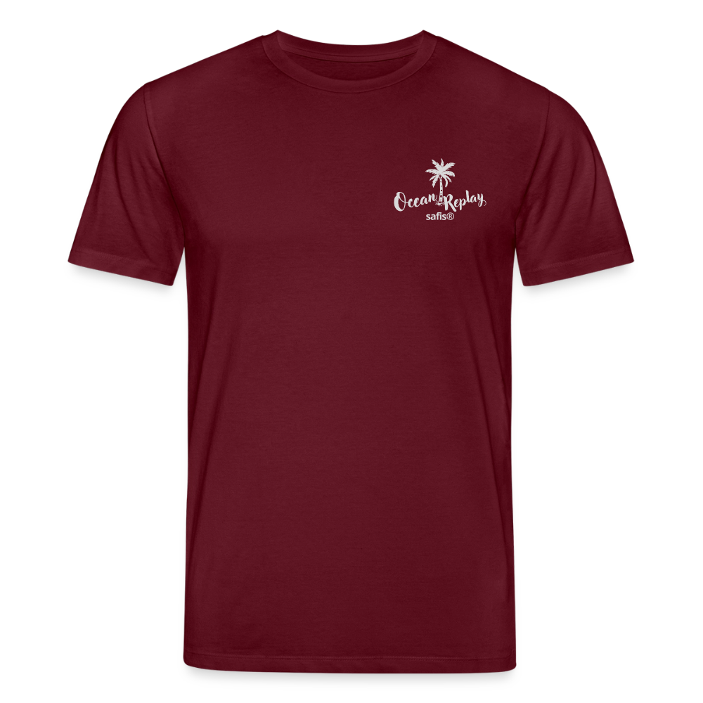 safis® Windsurf Bio-T-Shirt Creator -Ocean replay- - Burgunderrot
