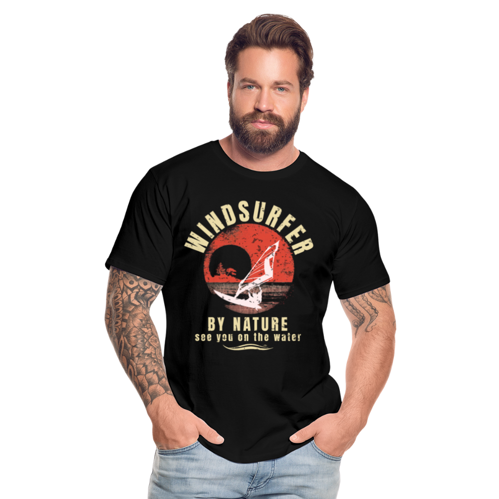 Männer Premium Bio T-Shirt -by nature- - Schwarz