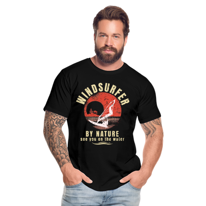 Männer Premium Bio T-Shirt -by nature- - Schwarz