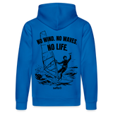 safis® Windsurf Bio-Shirt -no life- Unisex Bio-Hoodie DRUMMER - Königsblau
