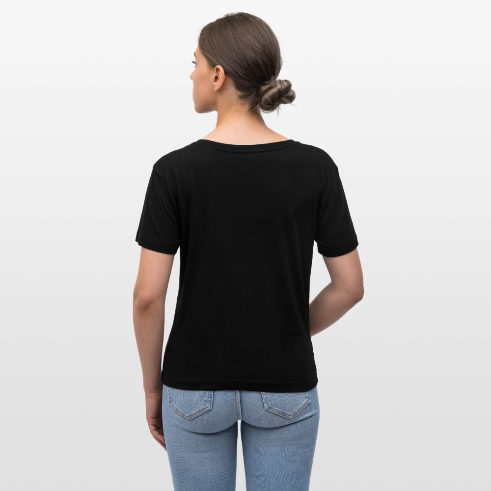 Relaxed Rundhals Frauen Bio-T-Shirt -sunset- - Schwarz