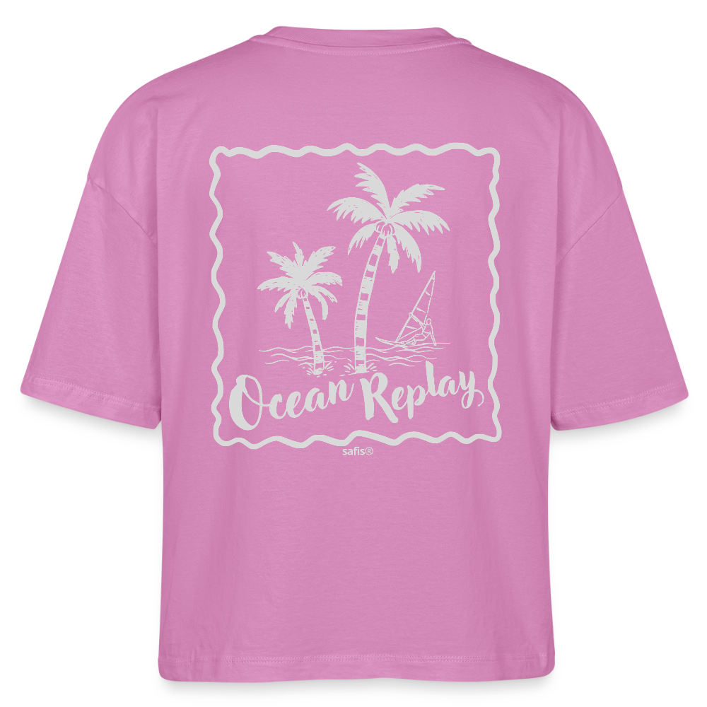 Frauen Boxy Bio-T-Shirt Nova -ocean replay- - Pink